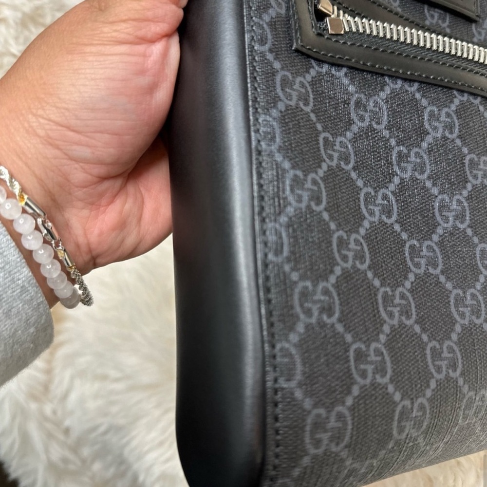 Gucci Messenger Bag Black/Gray Canvas - Picture 13 of 16